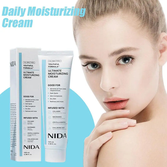 NIDA Daily Ultimate Moisturizing Cream Anti-Aging Whitening Repair Redness Essence Repairing Calming Pore Moisturizer Skin Care