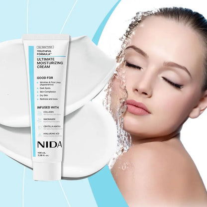 NIDA Daily Ultimate Moisturizing Cream Anti-Aging Whitening Repair Redness Essence Repairing Calming Pore Moisturizer Skin Care